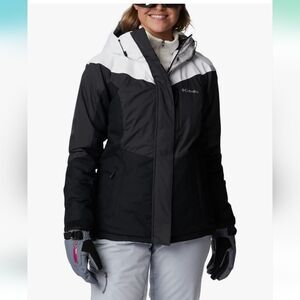 Columbia Rosie's Run Insulated Ski Jacket (black, gray, white)